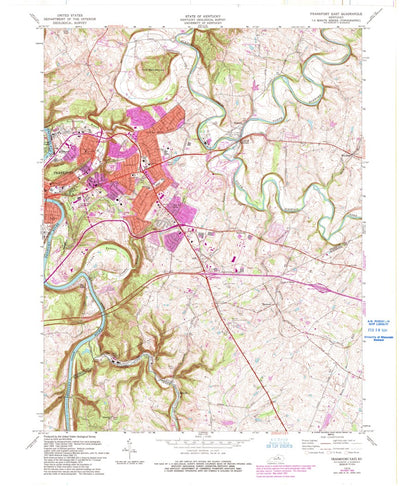 United States Geological Survey Frankfort East, KY (1970, 24000-Scale) digital map