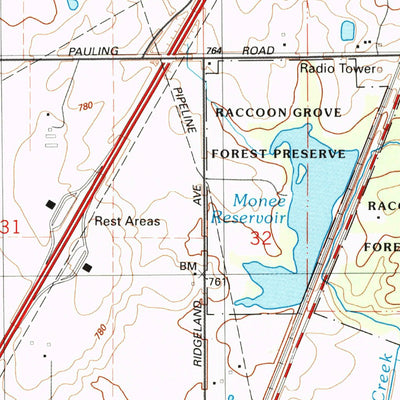 United States Geological Survey Frankfort, IL (1990, 24000-Scale) digital map