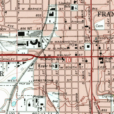 United States Geological Survey Frankfort, IN (1961, 24000-Scale) digital map
