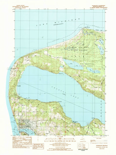 United States Geological Survey Frankfort, MI (1983, 24000-Scale) digital map