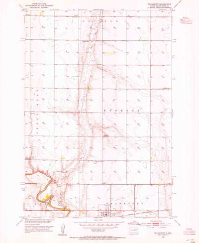 United States Geological Survey Frankfort, SD (1953, 24000-Scale) digital map