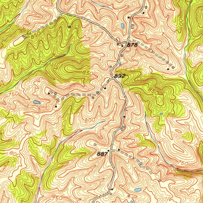 United States Geological Survey Frankfort West, KY (1953, 24000-Scale) digital map