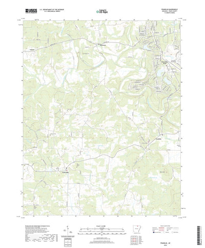 United States Geological Survey Franklin, AR (2020, 24000-Scale) digital map