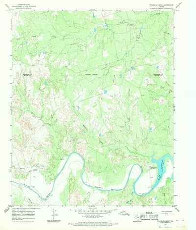 United States Geological Survey Franklin Bend, TX (1966, 24000-Scale) digital map