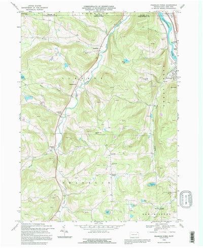 United States Geological Survey Franklin Forks, PA-NY (1992, 24000-Scale) digital map