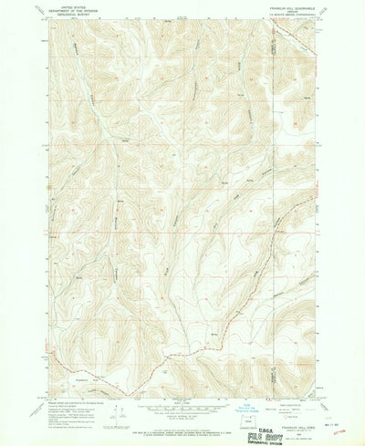 United States Geological Survey Franklin Hill, OR (1968, 24000-Scale) digital map