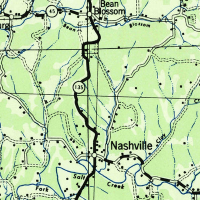 United States Geological Survey Franklin, IN (1942, 125000-Scale) digital map