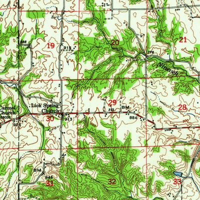 United States Geological Survey Franklin, IN (1947, 62500-Scale) digital map