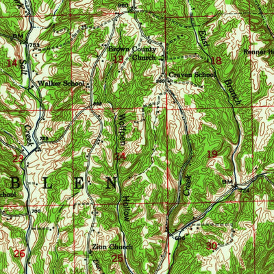 United States Geological Survey Franklin, IN (1947, 62500-Scale) digital map