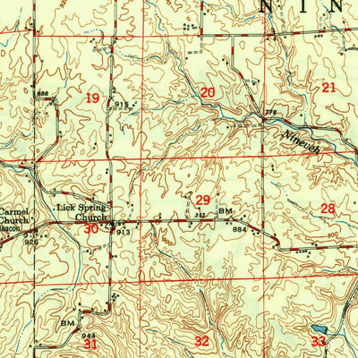 United States Geological Survey Franklin, IN (1950, 62500-Scale) digital map