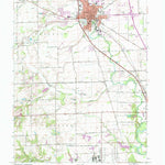 United States Geological Survey Franklin, IN (1961, 24000-Scale) digital map