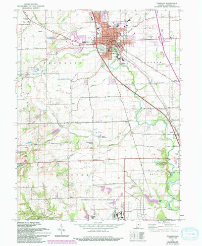 United States Geological Survey Franklin, IN (1961, 24000-Scale) digital map