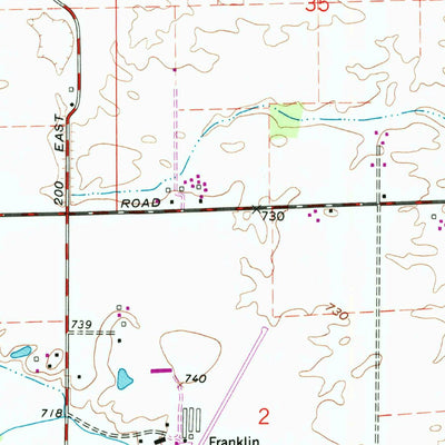 United States Geological Survey Franklin, IN (1961, 24000-Scale) digital map