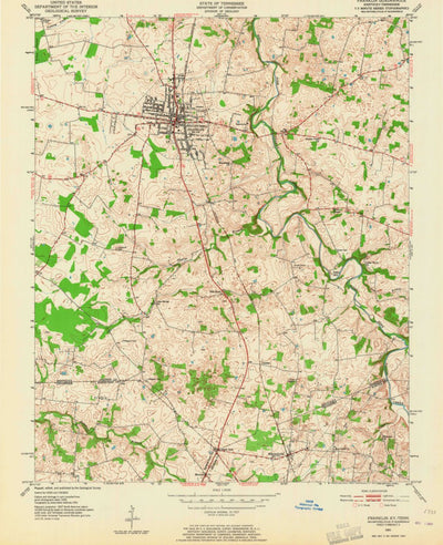 United States Geological Survey Franklin, KY-TN (1951, 24000-Scale) digital map