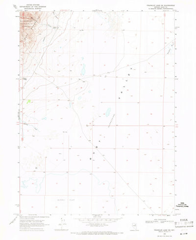 United States Geological Survey Franklin Lake NE, NV (1968, 24000-Scale) digital map
