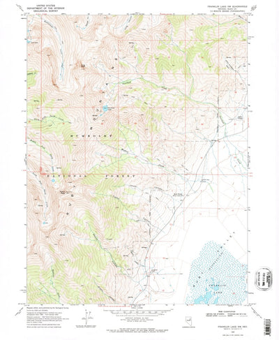 United States Geological Survey Franklin Lake NW, NV (1969, 24000-Scale) digital map