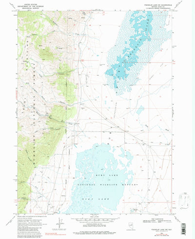 United States Geological Survey Franklin Lake SW, NV (1968, 24000-Scale) digital map