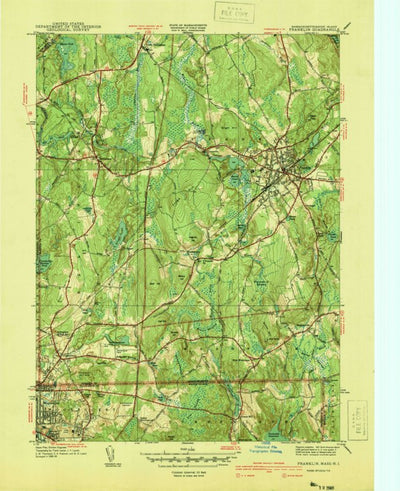 United States Geological Survey Franklin, MA-RI (1940, 31680-Scale) digital map