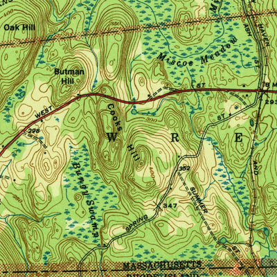 United States Geological Survey Franklin, MA-RI (1940, 31680-Scale) digital map