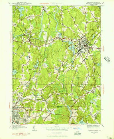 United States Geological Survey Franklin, MA-RI (1945, 24000-Scale) digital map