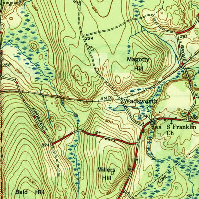 United States Geological Survey Franklin, MA-RI (1946, 31680-Scale) digital map
