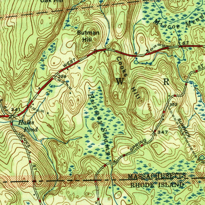 United States Geological Survey Franklin, MA-RI (1946, 31680-Scale) digital map