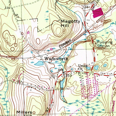 United States Geological Survey Franklin, MA-RI (1964, 24000-Scale) digital map