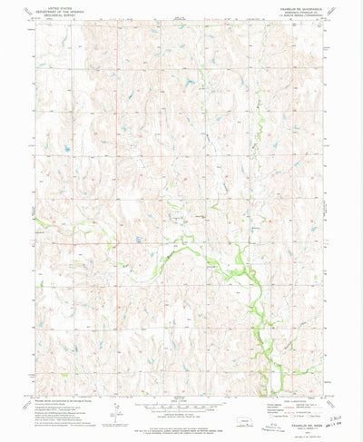 United States Geological Survey Franklin NE, NE (1974, 24000-Scale) digital map