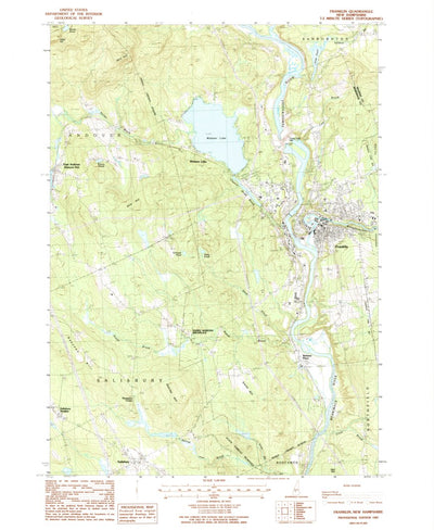 United States Geological Survey Franklin, NH (1987, 24000-Scale) digital map