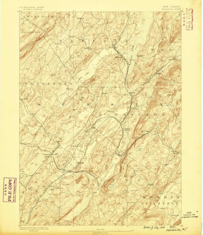 United States Geological Survey Franklin, NJ (1888, 62500-Scale) digital map