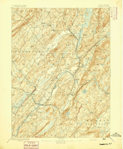 United States Geological Survey Franklin, NJ (1894, 62500-Scale) digital map