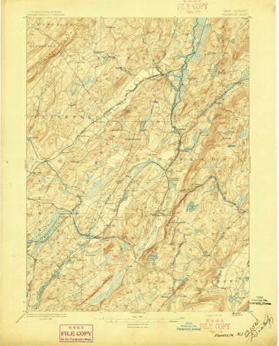 United States Geological Survey Franklin, NJ (1897, 62500-Scale) digital map