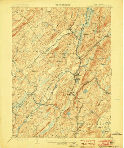 United States Geological Survey Franklin, NJ (1903, 62500-Scale) digital map