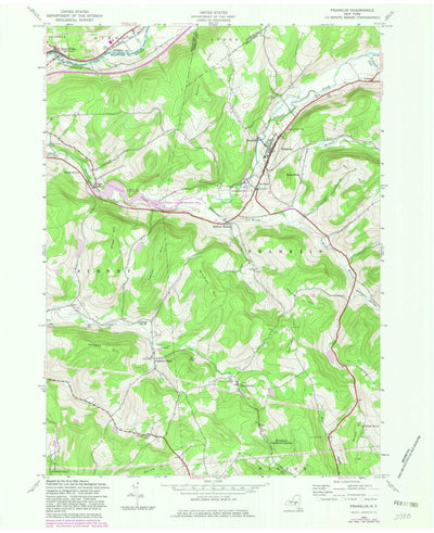 United States Geological Survey Franklin, NY (1943, 24000-Scale) digital map