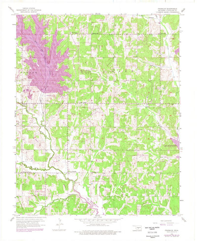 United States Geological Survey Franklin, OK (1956, 24000-Scale) digital map