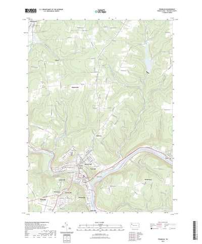 United States Geological Survey Franklin, PA (2023, 24000-Scale) digital map