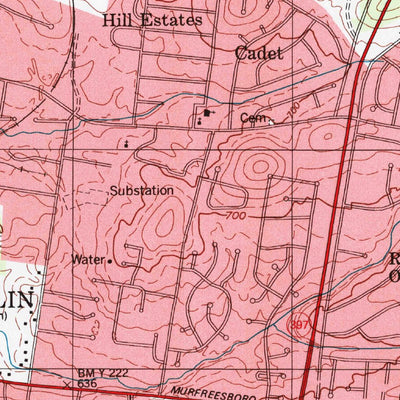 United States Geological Survey Franklin, TN (1997, 24000-Scale) digital map