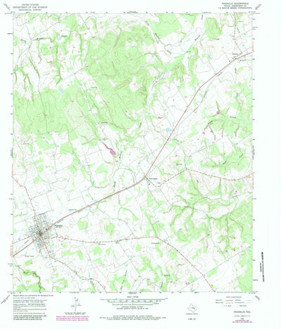 United States Geological Survey Franklin, TX (1965, 24000-Scale) digital map