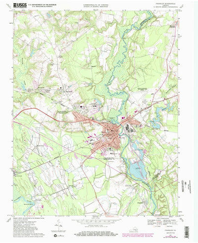 United States Geological Survey Franklin, VA (1967, 24000-Scale) digital map