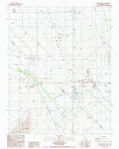 United States Geological Survey Franklin Well, CA-NV (1987, 24000-Scale) digital map