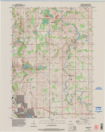 United States Geological Survey Franklin, WI (1992, 24000-Scale) digital map