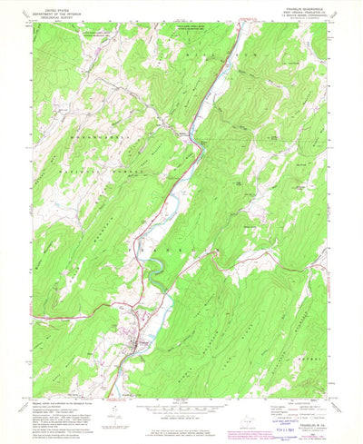 United States Geological Survey Franklin, WV (1969, 24000-Scale) digital map