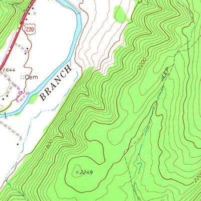 United States Geological Survey Franklin, WV (1969, 24000-Scale) digital map