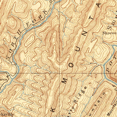 United States Geological Survey Franklin, WV-VA (1892, 125000-Scale) digital map