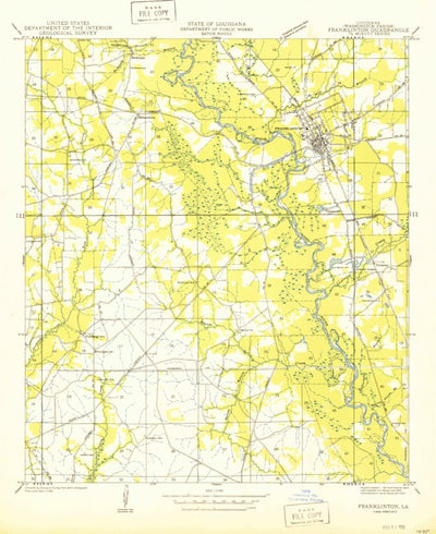United States Geological Survey Franklinton, LA (1950, 31680-Scale) digital map