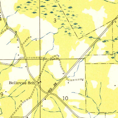 United States Geological Survey Franklinton, LA (1950, 31680-Scale) digital map