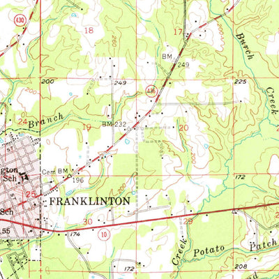United States Geological Survey Franklinton, LA (1958, 62500-Scale) digital map