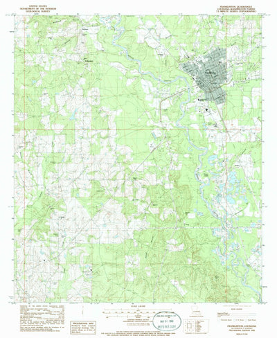 United States Geological Survey Franklinton, LA (1983, 24000-Scale) digital map