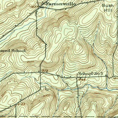 United States Geological Survey Franklinville, NY (1924, 62500-Scale) digital map