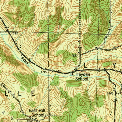 United States Geological Survey Franklinville, NY (1942, 62500-Scale) digital map
